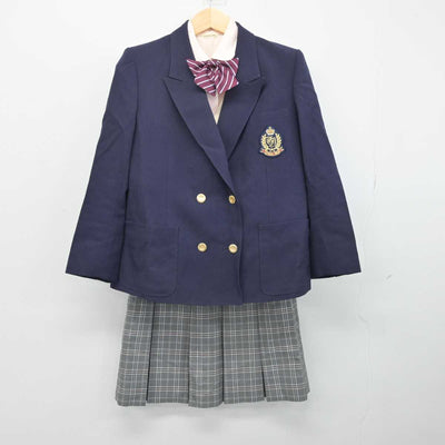 【中古】東京都 立川女子高等学校 女子制服 5点 (ブレザー・ニット・シャツ・スカート) sf051706