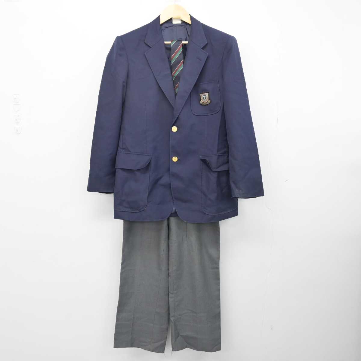 【中古】千葉県 八千代松蔭高等学校(旧制服) 男子制服 3点 (ブレザー・ズボン) sf051719