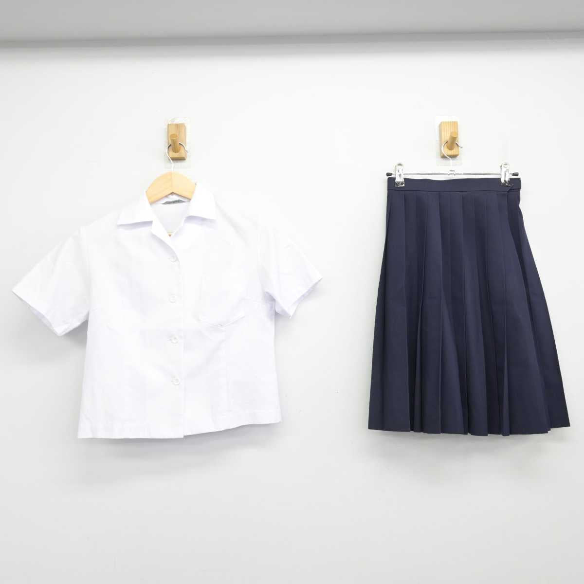 【中古】富山県 富山東高等学校 女子制服 2点 (シャツ・スカート) sf051721