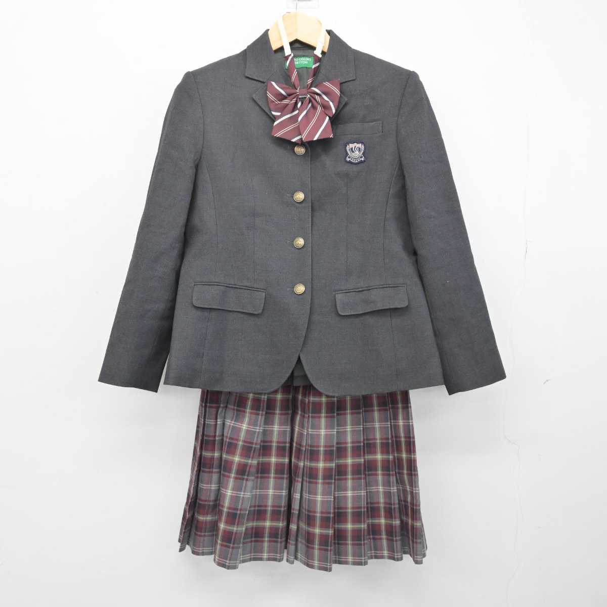 【中古】千葉県 植草学園大学附属高等学校 女子制服 3点 (ブレザー・スカート) sf051723