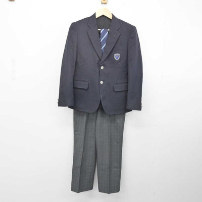 【中古】千葉県 入船中学校 男子制服 3点 (ブレザー・ズボン) sf051727