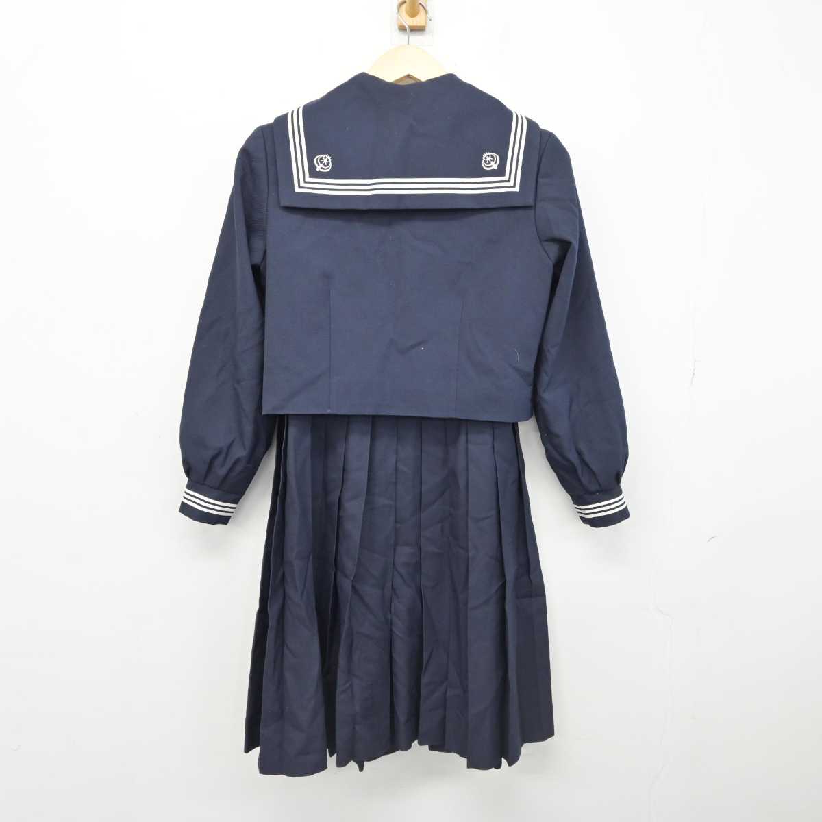 【中古】埼玉県 三郷市立栄中学校 女子制服 3点 (セーラー服・ジャンパースカート) sf051749