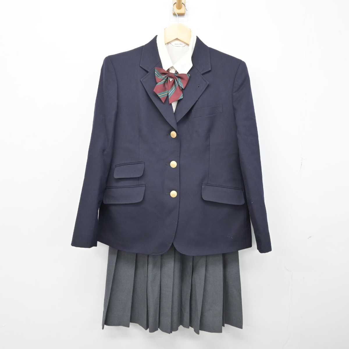 【中古】埼玉県 獨協埼玉中学高等学校 女子制服 4点 (ブレザー・シャツ・スカート) sf051752