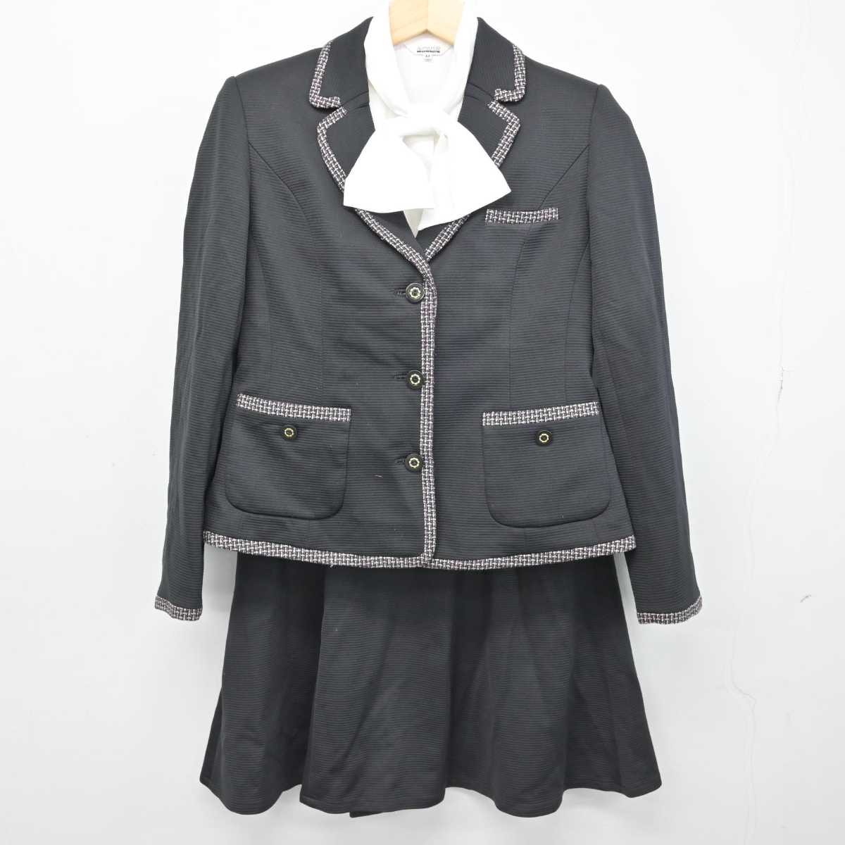 【中古】 事務服 女子制服 3点 (ブレザー・シャツ・スカート) sf051789