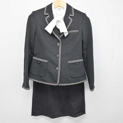 【中古】 事務服 女子制服 5点 (ブレザー・ベスト・シャツ・スカート) sf051790