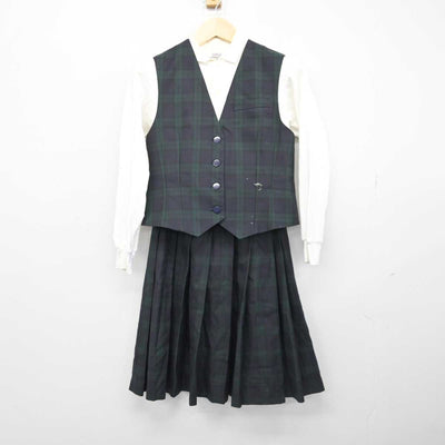 【中古】神奈川県 岩戸中学校 女子制服 4点 (ブレザー・シャツ・ベスト・スカート) sf051828