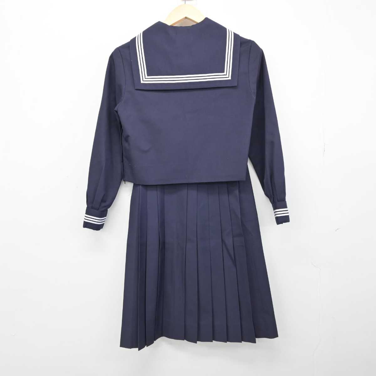 【中古】東京都 実践女子学園中学校 女子制服 4点 (セーラー服・スカート) sf051829