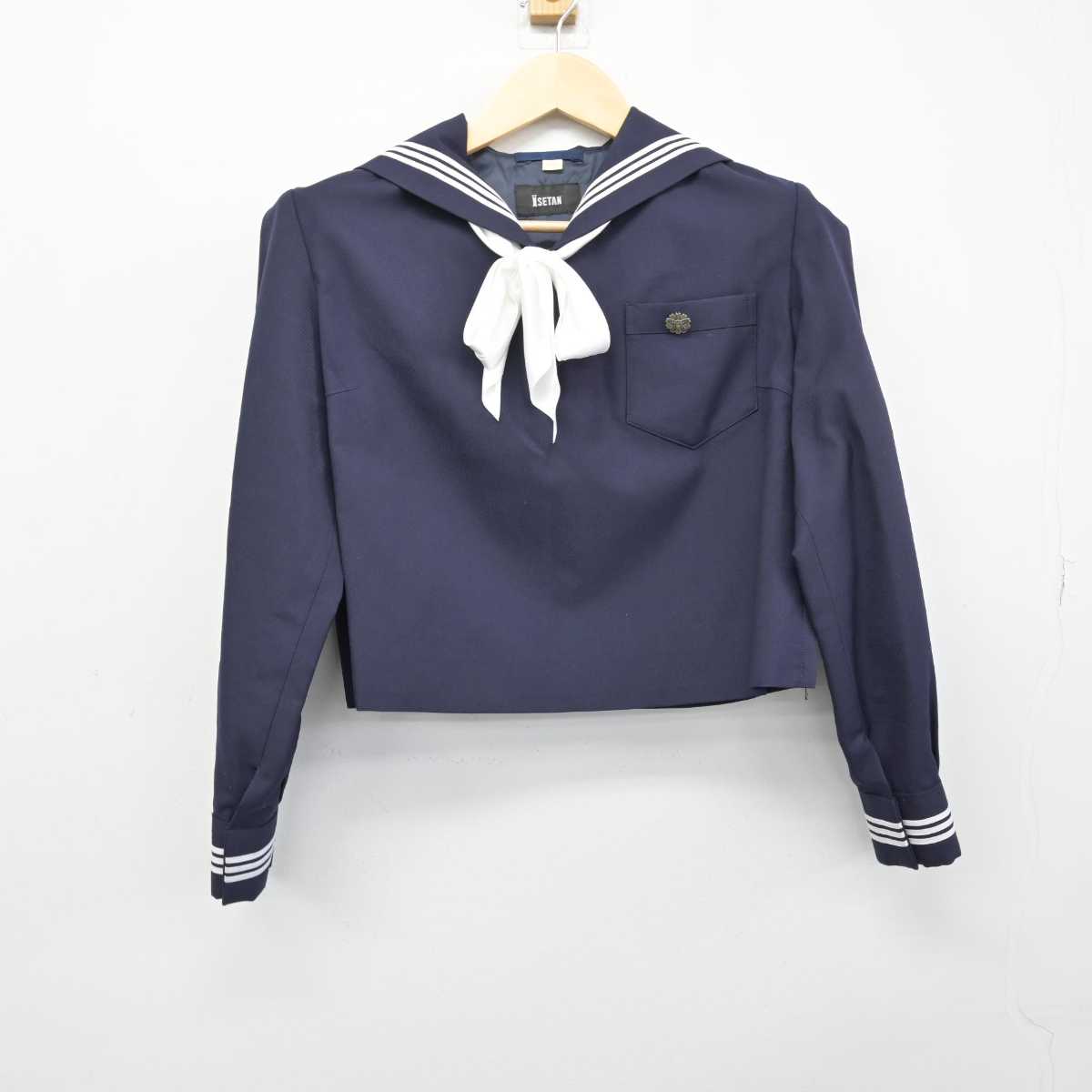 【中古】東京都 実践女子学園中学校 女子制服 4点 (セーラー服・スカート) sf051829