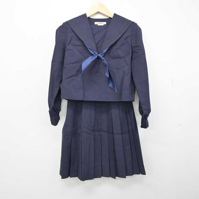 【中古】大阪府 八尾高等学校 女子制服 3点 (セーラー服・スカート) sf051854