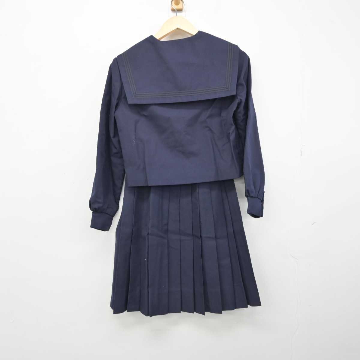 【中古】大阪府 八尾高等学校 女子制服 3点 (セーラー服・スカート) sf051854