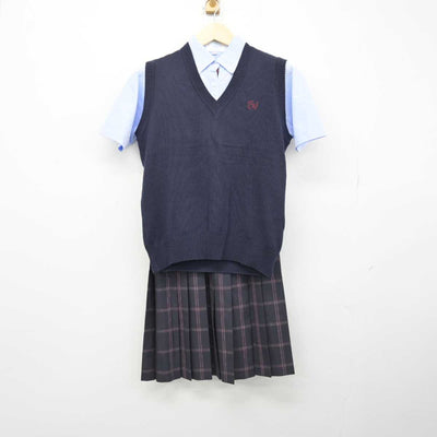 中古】北海道 北海道札幌東陵高等学校 女子制服 3点 (シャツ・ニットベスト・スカート) sf051857 | 中古制服通販パレイド