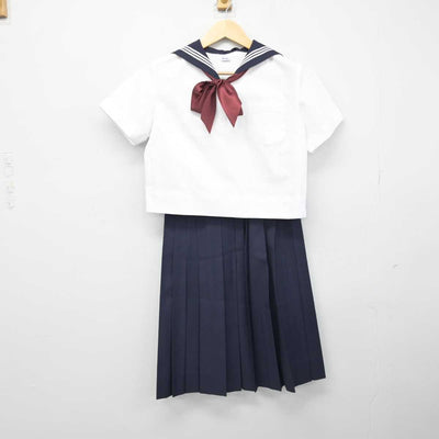 【中古】東京都 実践女子学園中学校 女子制服 4点 (セーラー服・セーラー服・スカート) sf051860