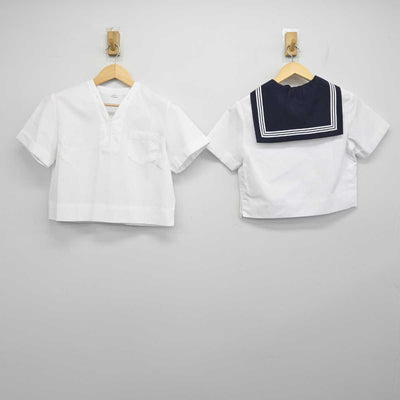 【中古】東京都 実践女子学園中学校 女子制服 4点 (セーラー服・セーラー服・スカート) sf051860