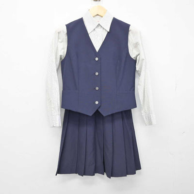 【中古】神奈川県 大和西高等学校 女子制服 3点 (ベスト・シャツ・スカート) sf051871