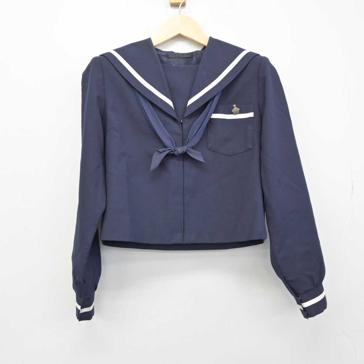 【中古】静岡県 磐田南高等学校 女子制服 4点 (セーラー服・スカート) sf051888