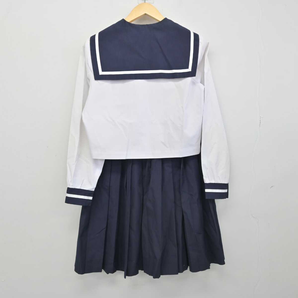 【中古】静岡県 磐田南高等学校 女子制服 3点 (セーラー服・スカート) sf051889