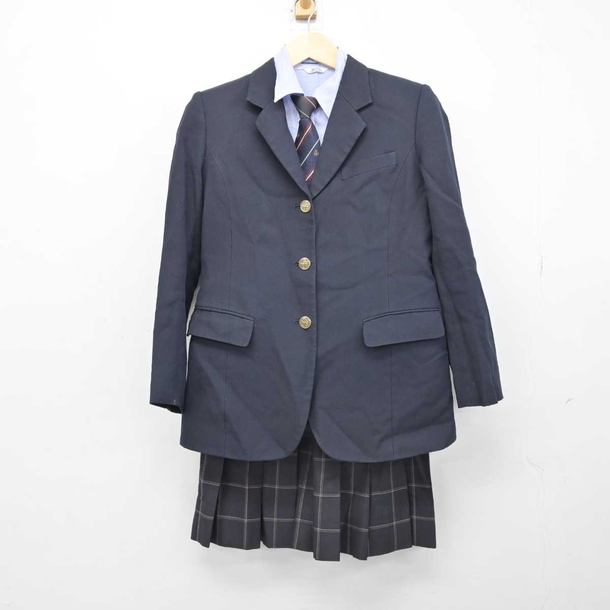 【中古】千葉県 流山南高等学校 女子制服 4点 (ブレザー・シャツ・スカート) sf051900