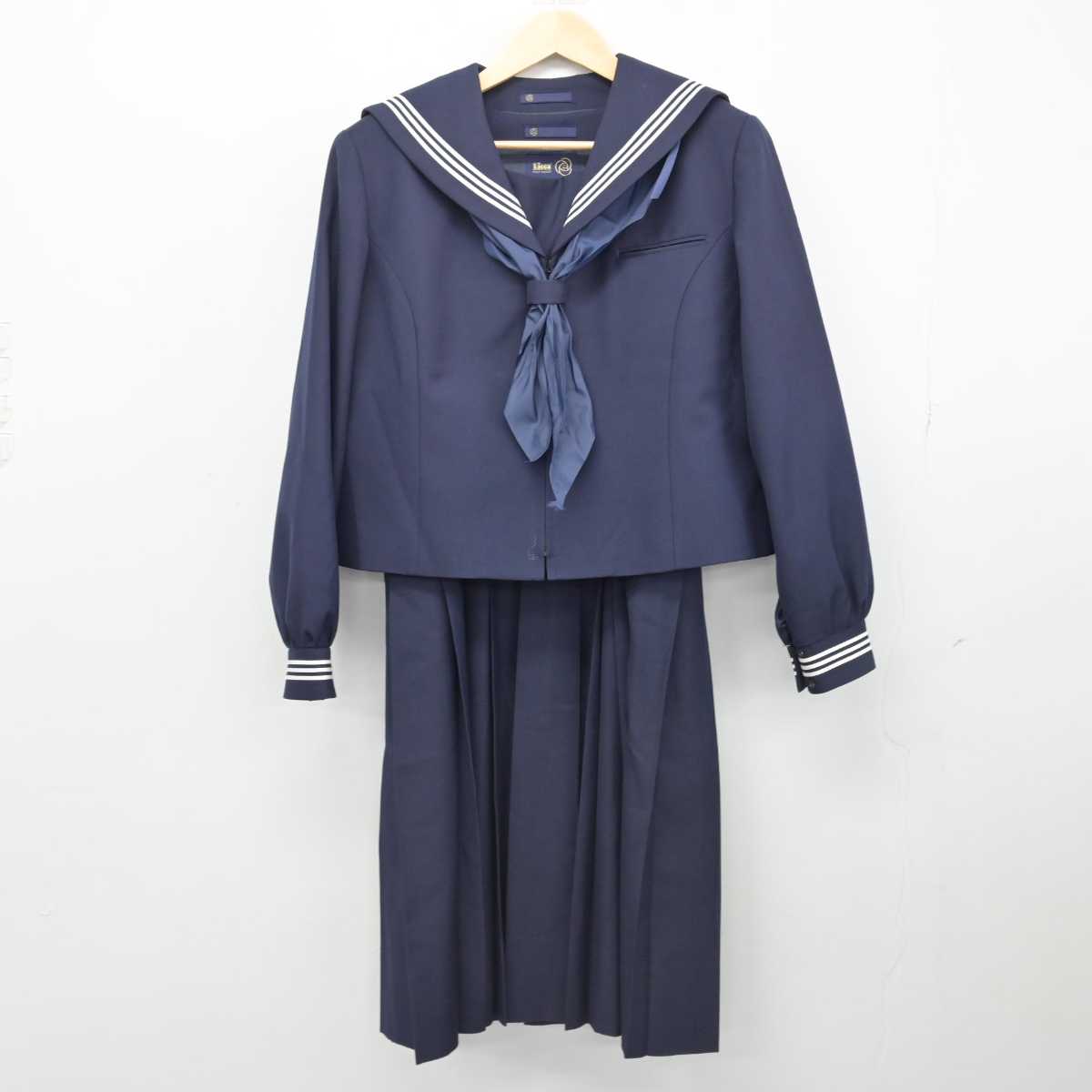 【中古】神奈川県 座間市立南中学校 女子制服 4点 (セーラー服・ジャンパースカート・スカート) sf051914