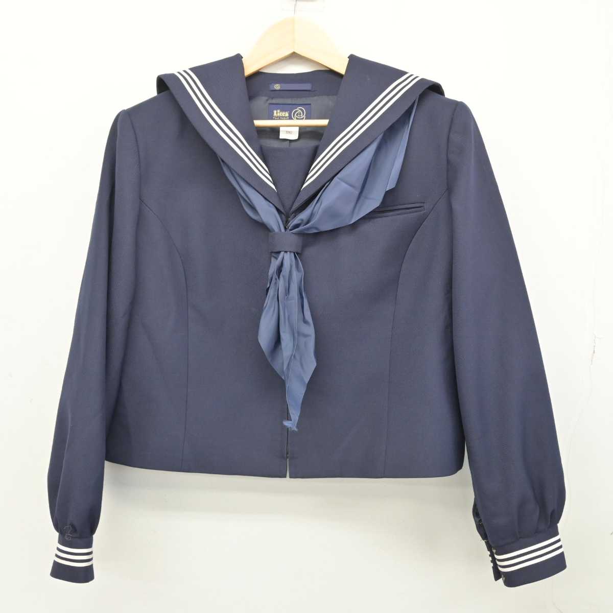 【中古】神奈川県 座間市立南中学校 女子制服 4点 (セーラー服・ジャンパースカート・スカート) sf051914