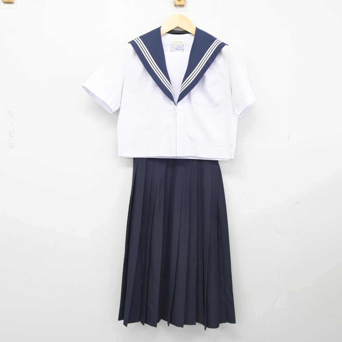 【中古】愛知県 江南市立西部中学校 女子制服 2点 (セーラー服・スカート) sf051938