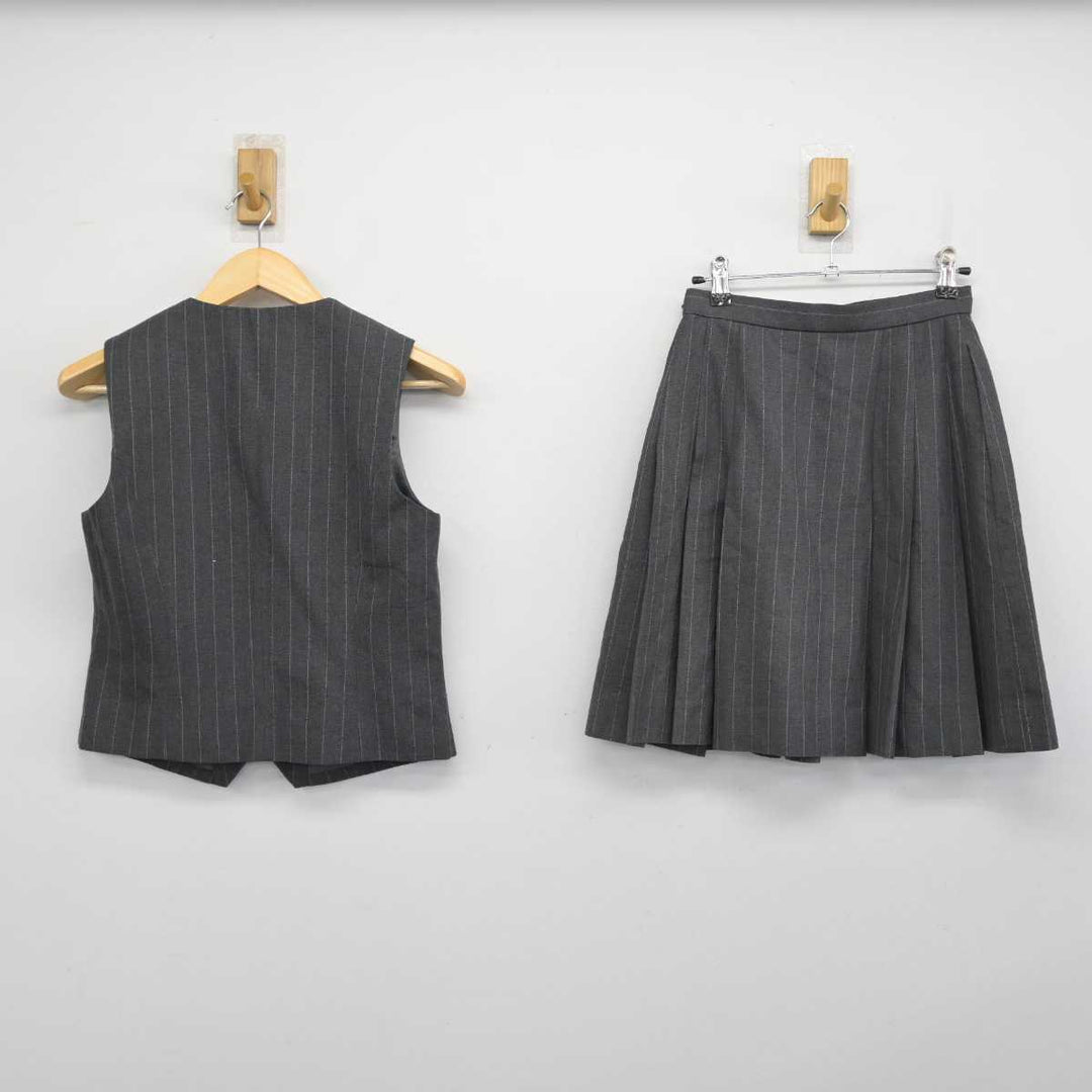 中古】東京都 錦城高等学校 女子制服 2点 (ベスト・スカート