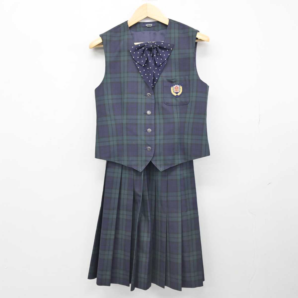 【中古】宮崎県 鵬翔中学校・高等学校 女子制服 4点 (ブレザー・ベスト・スカート) sf051947