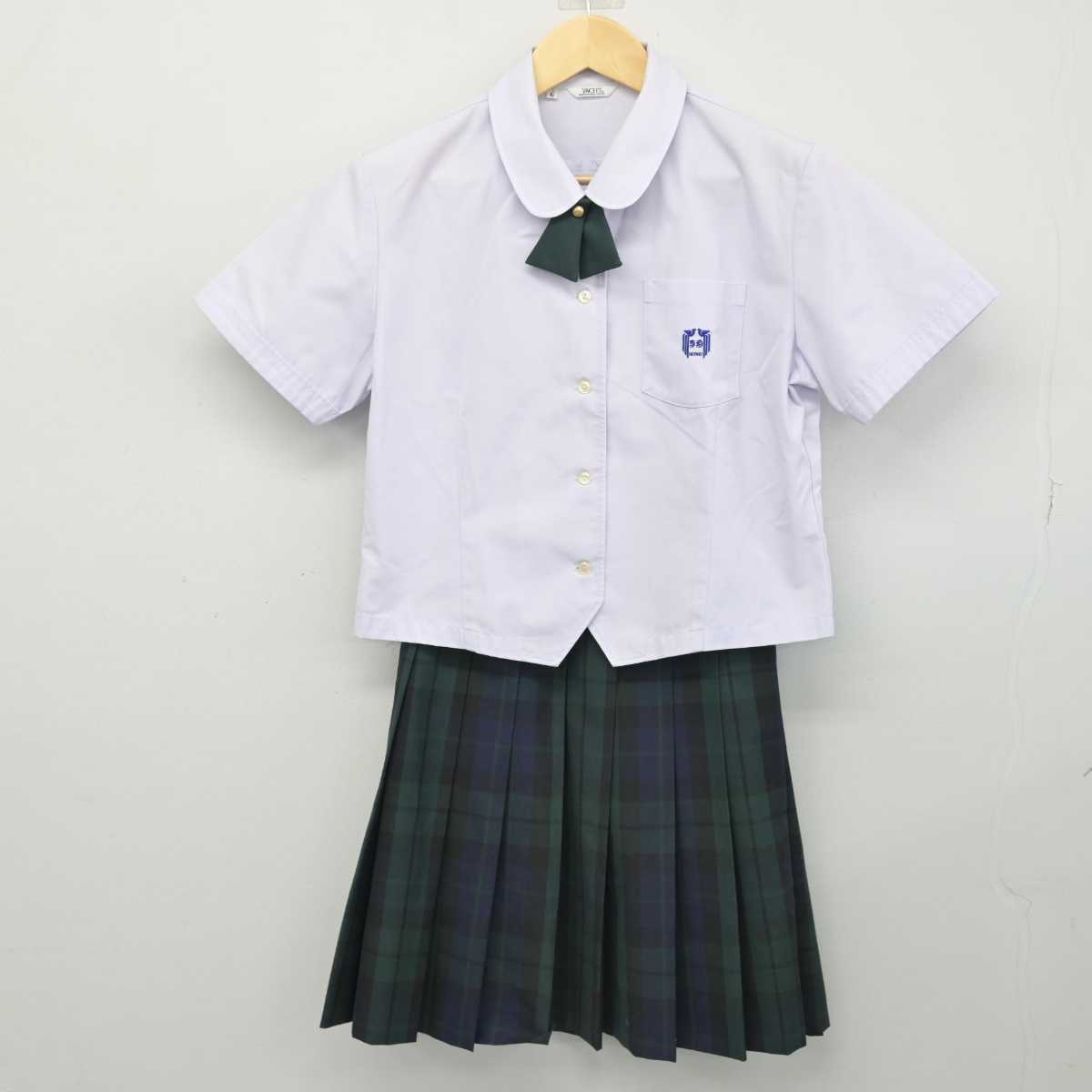 【中古】宮崎県 鵬翔中学校・高等学校 女子制服 4点 (シャツ・スカート) sf051950