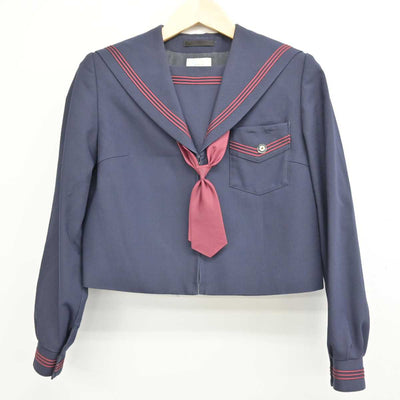 【中古】大阪府 堀江中学校 女子制服 3点 (セーラー服・スカート) sf051959