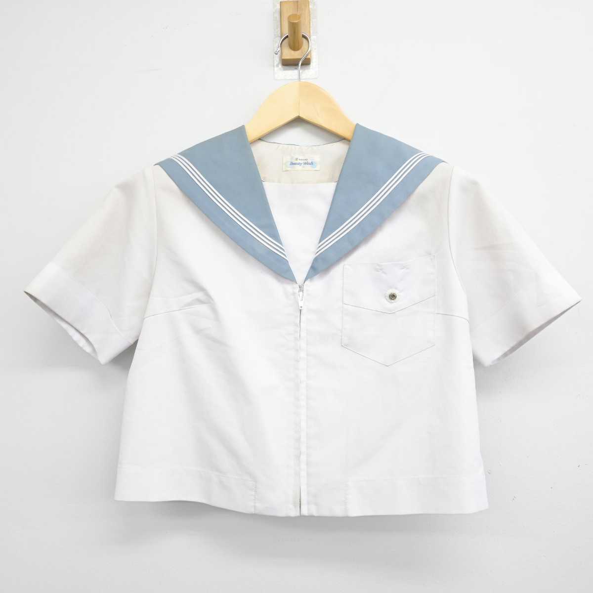 【中古】大阪府 堀江中学校 女子制服 2点 (セーラー服・スカート) sf051960