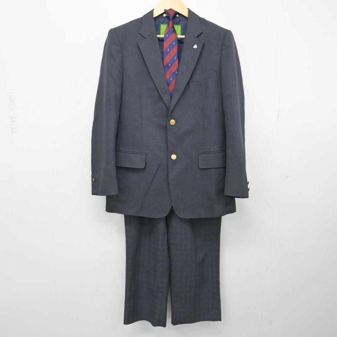 【中古】香川県 丸亀城西高等学校 男子制服 4点 (ブレザー・ズボン) sf051966