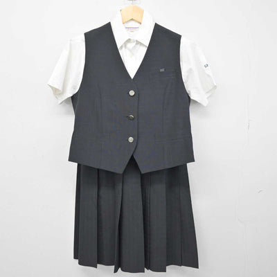 【中古】埼玉県 栄東高等学校 女子制服 3点 (シャツ・ベスト・スカート) sf051970