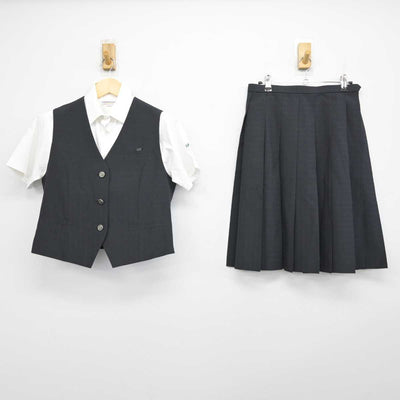 【中古】埼玉県 栄東高等学校 女子制服 3点 (シャツ・ベスト・スカート) sf051970