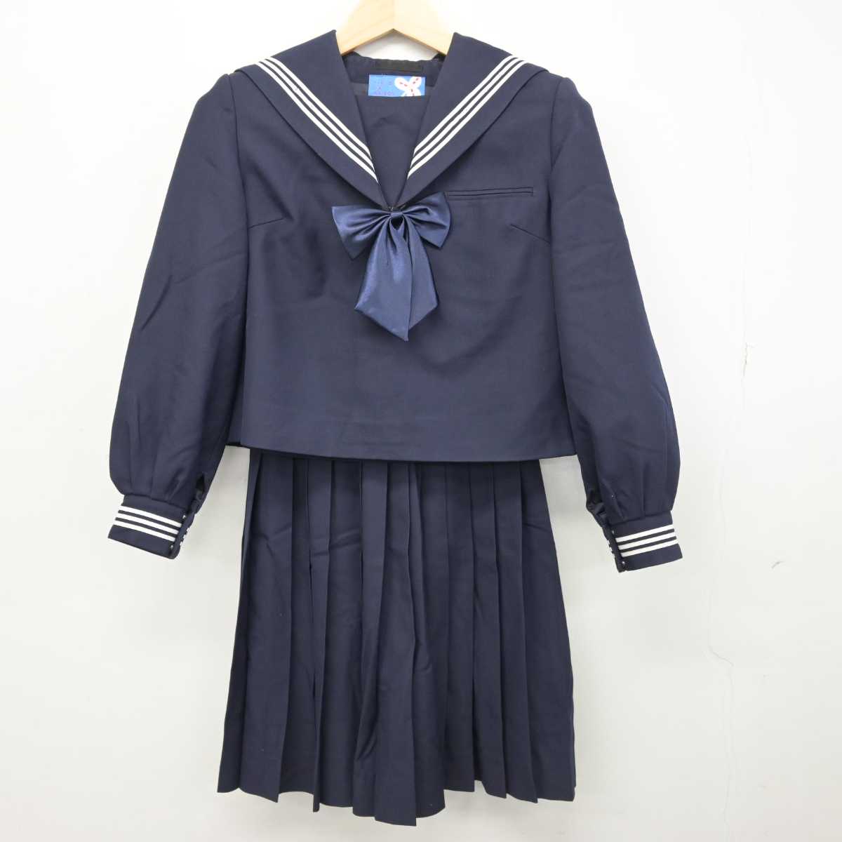 【中古】香川県 桜町中学校 女子制服 3点 (セーラー服・スカート) sf051975