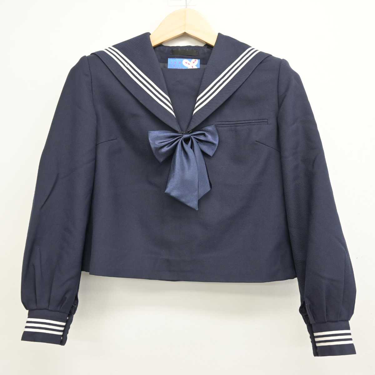 【中古】香川県 桜町中学校 女子制服 3点 (セーラー服・スカート) sf051975