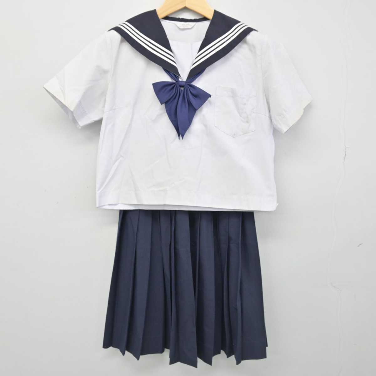 【中古】香川県 桜町中学校 女子制服 4点 (セーラー服・スカート) sf051977