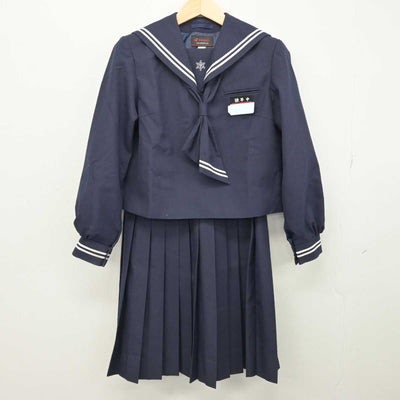 【中古】長崎県 諫早中学校 女子制服 3点 (セーラー服・スカート) sf051991