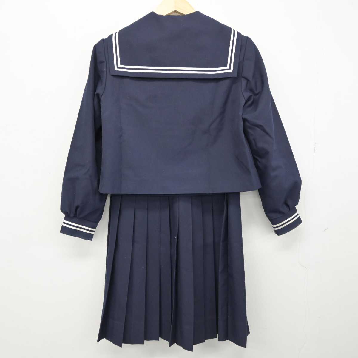 【中古】長崎県 諫早中学校 女子制服 3点 (セーラー服・スカート) sf051991