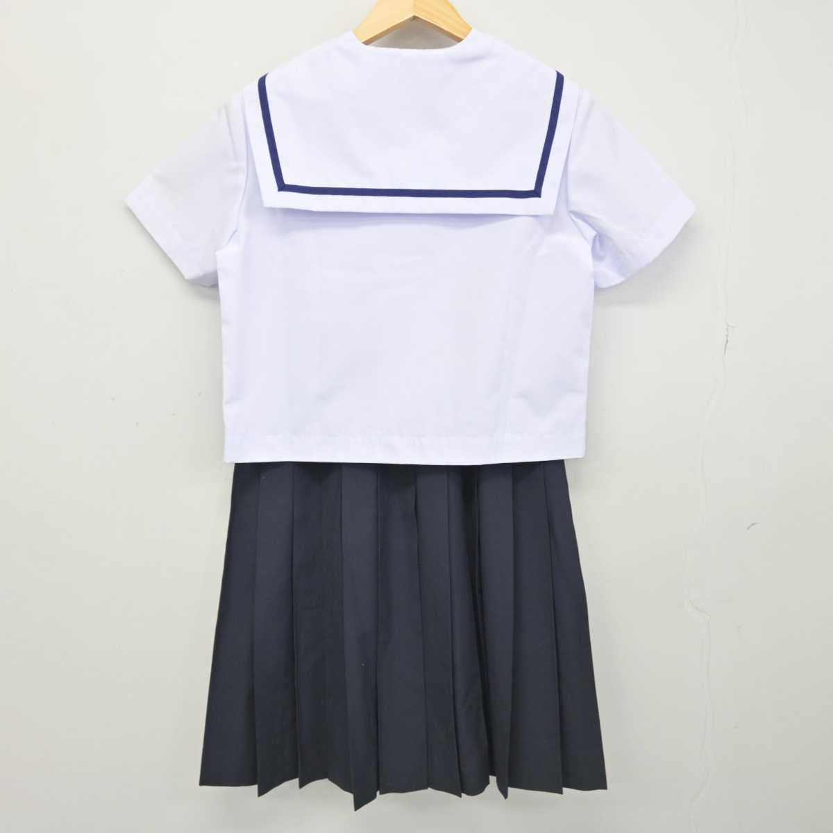 【中古】静岡県 浜松市立八幡中学校 女子制服 3点 (セーラー服・スカート) sf051997