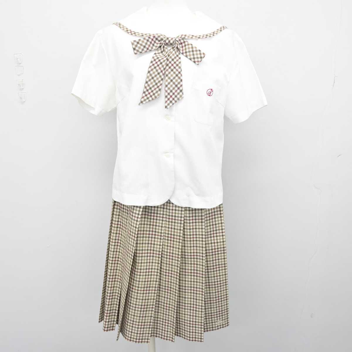 【中古】佐賀県 佐賀龍谷学園龍谷高等学校 女子制服 5点 (シャツ・スカート) sf051999