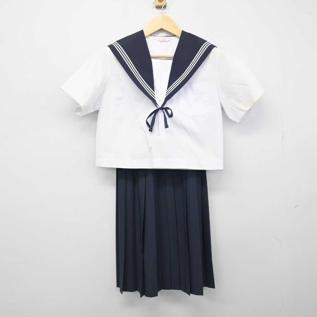 【中古】愛知県 形原中学校 女子制服 3点 (セーラー服・スカート) sf052019