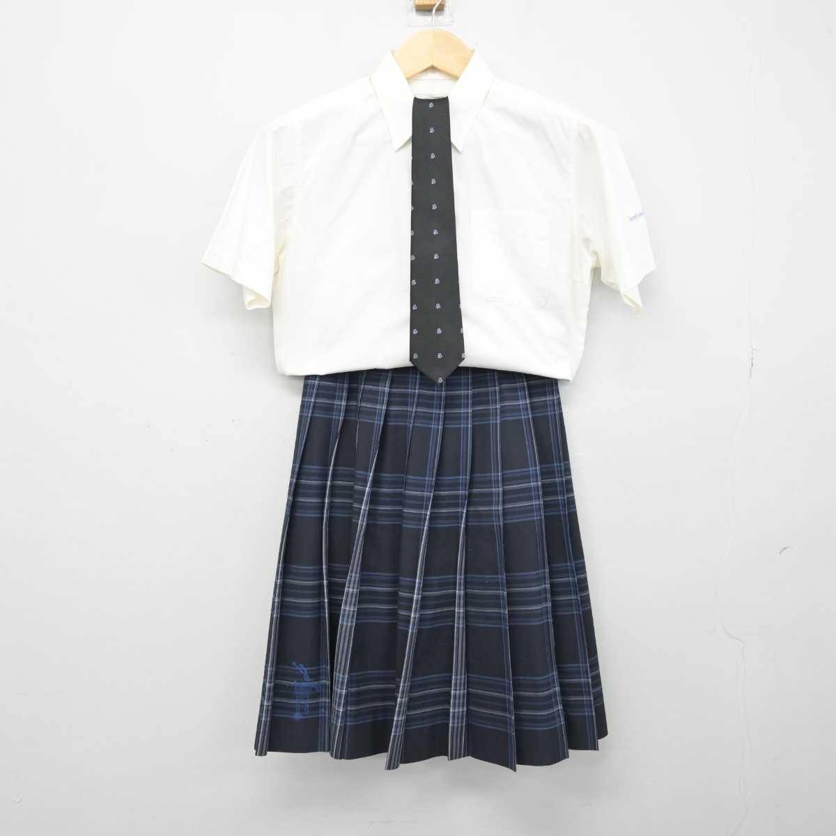 【中古】大阪府 住吉高等学校 女子制服 3点 (シャツ・スカート) sf052024