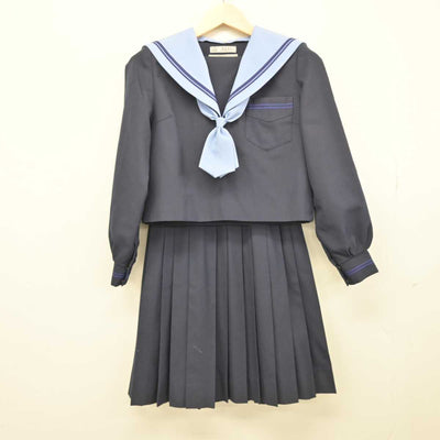 【中古】大阪府 上野芝中学校 女子制服 4点 (セーラー服・ベスト・スカート) sf052025