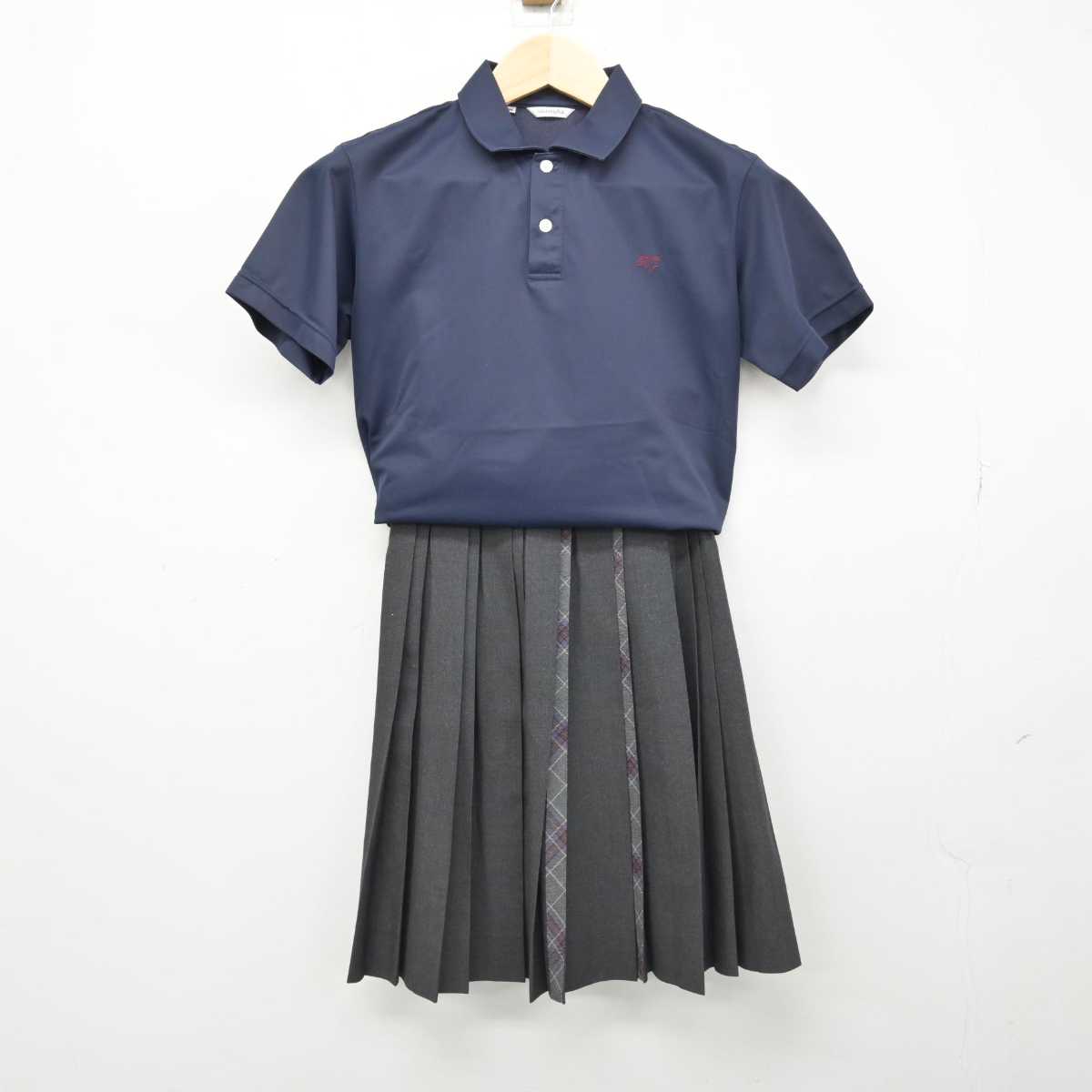 【中古】山梨県 甲斐清和高等学校 女子制服 2点 (シャツ・スカート) sf052040