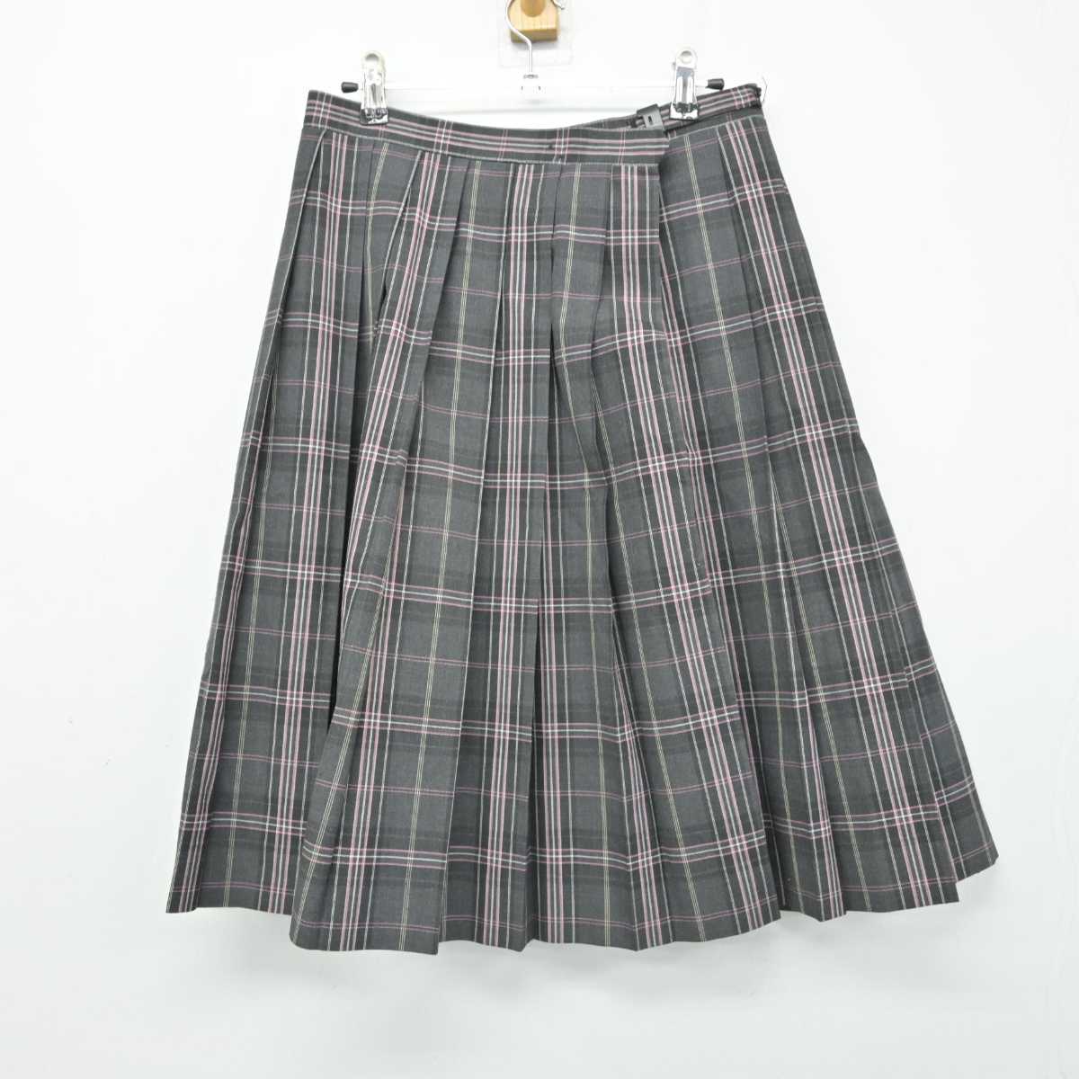 【中古】埼玉県 喜沢中学校 女子制服 2点 (ニットベスト・スカート) sf052047