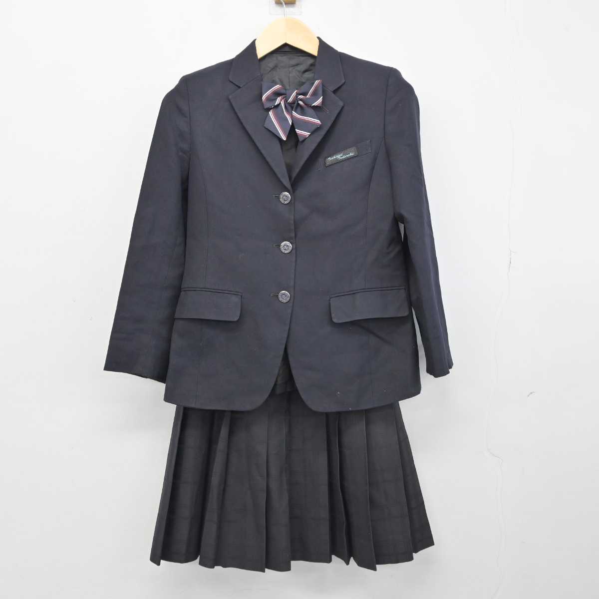 【中古】東京都 東京都市大学等々力中学校・高等学校 女子制服 4点 (ブレザー・ベスト・スカート) sf052049