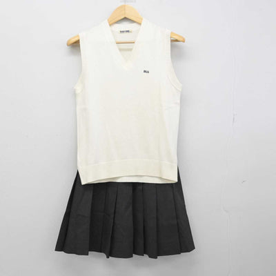 【中古】北海道 北海学園札幌高等学校 女子制服 2点 (ニットベスト・スカート) sf052056