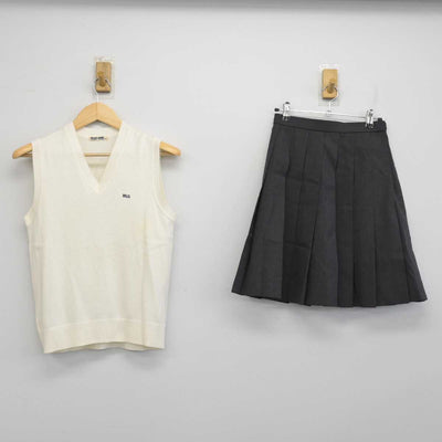 【中古】北海道 北海学園札幌高等学校 女子制服 2点 (ニットベスト・スカート) sf052056