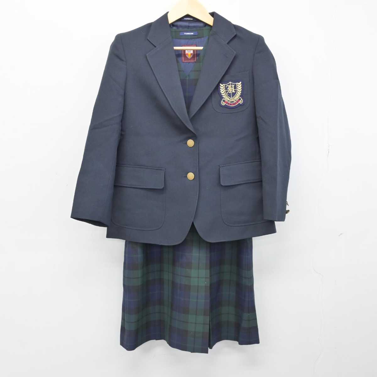 【中古】北海道 八条中学校 女子制服 2点 (ブレザー・ジャンパースカート) sf052057