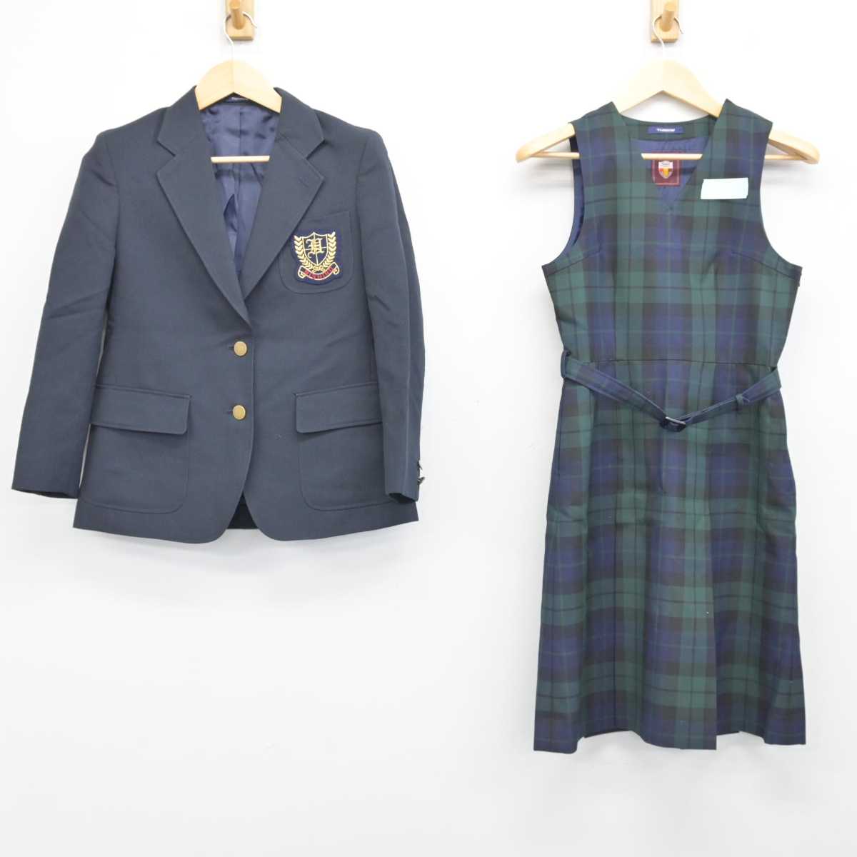 【中古】北海道 八条中学校 女子制服 2点 (ブレザー・ジャンパースカート) sf052057