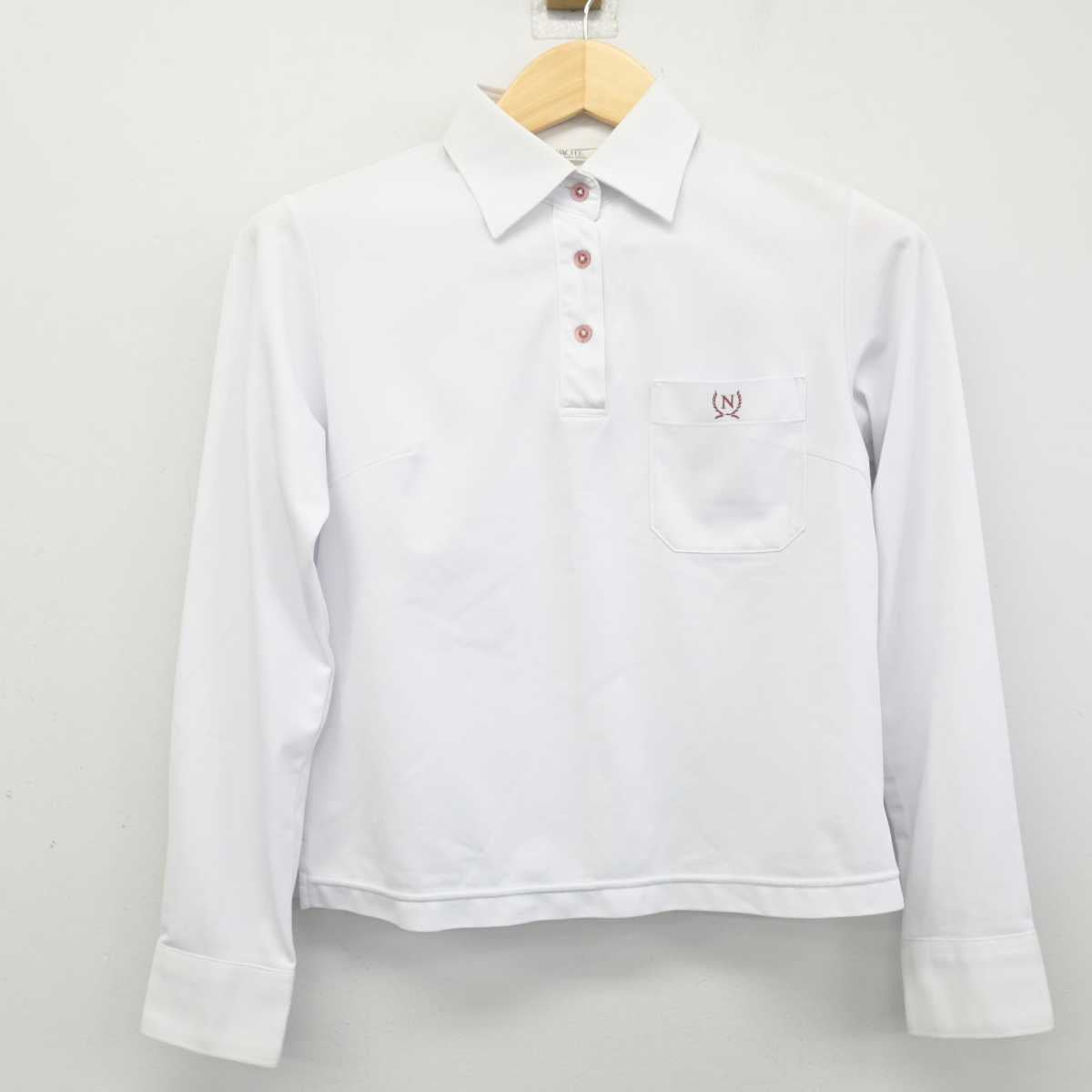 【中古】大阪府 縄手中学校 女子制服 2点 (ニットベスト・シャツ) sf052077